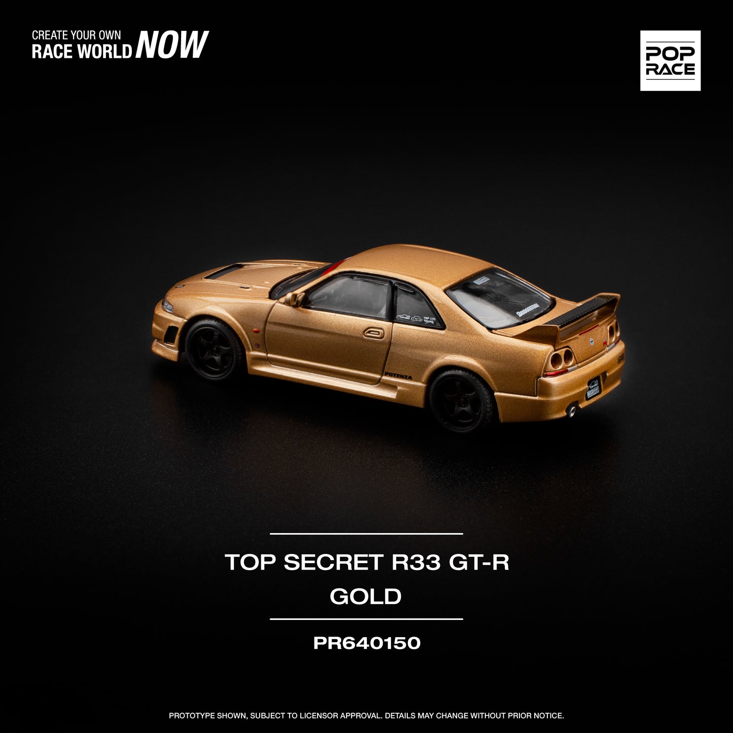 Nissan SKYLINE GT-R R33 - "Top Secret" Gold #PR640150